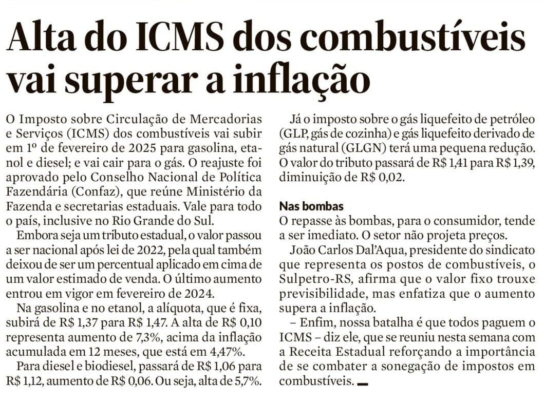 Alta do ICMS dos combustíveis vai superar a inflação