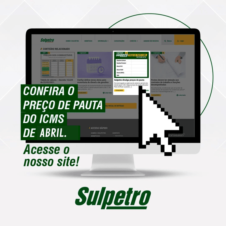 Preço de pauta – 2ª quinzena de abril de 2026