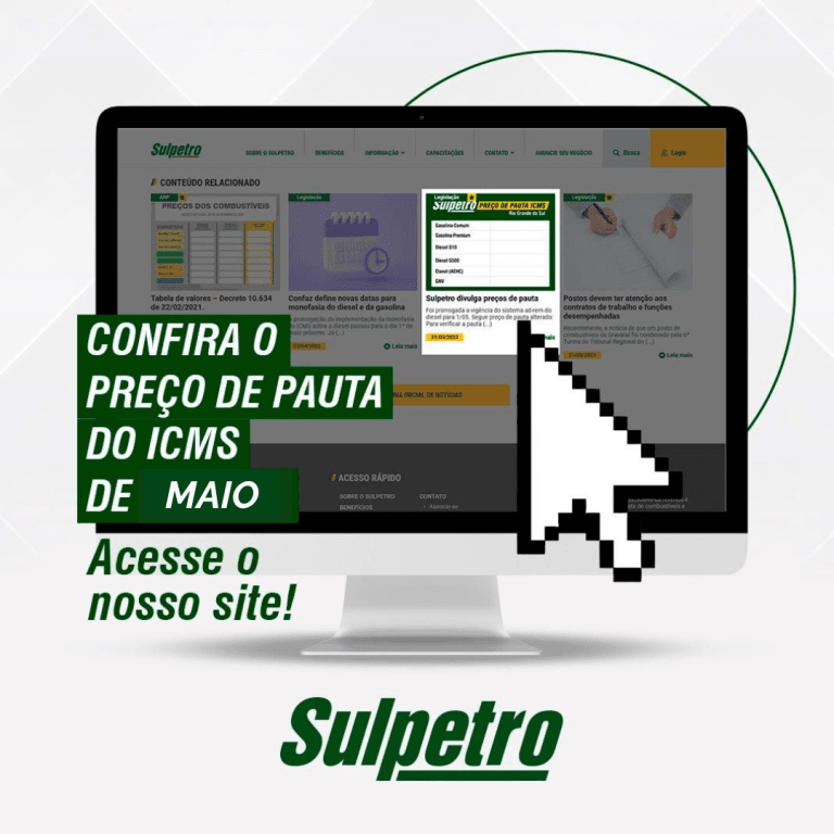 Preço de pauta – 1ª quinzena de maio de 2026